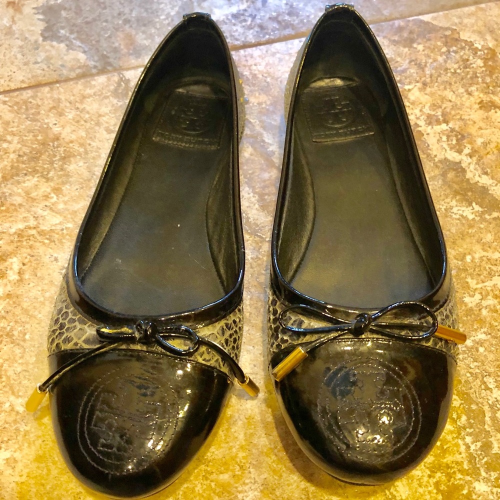 Tory Burch Snakeskin Flats